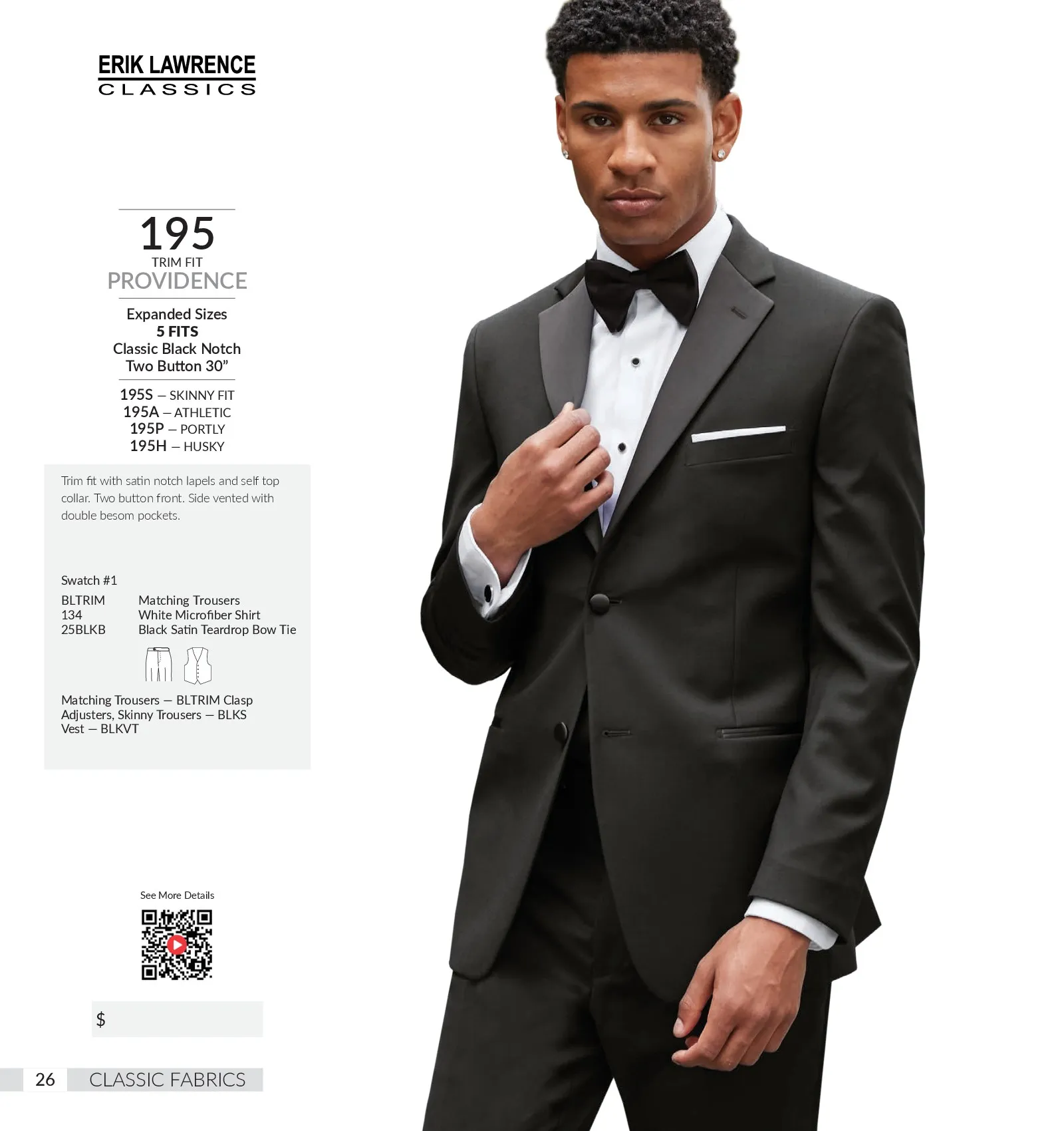 Classic black notch lapel tuxedo rental — My Haberdasher Haymarket VA